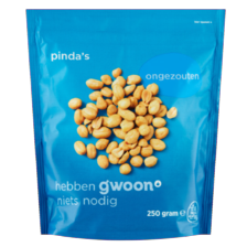 g'woon gezouten of ongezouten pinda's
